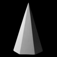 Пирамида 6-гр. гипс