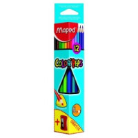 Карандаши цветные 12 цветов "Color Peps" трехгранные, с точилкой, ударопрочные