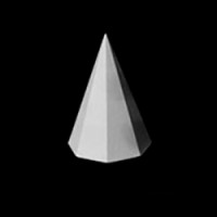 Гипсовая модель Пирамида восьмигранная