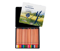 Мастер-Класс Набор профессиональных цветных карандашей, 24 цвета, в жестяной упаковке