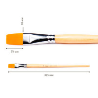 Синтетика плоская длинная ручка пропитанная лаком Сонет №18.