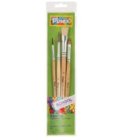 Набор кистей "school & hobby" пони, коза, щетина 4 шт. АССОРТИ