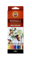 Набор высококачественных акварельных цветных карандашей Mondeluz, 18 цветов в картонной коробке
