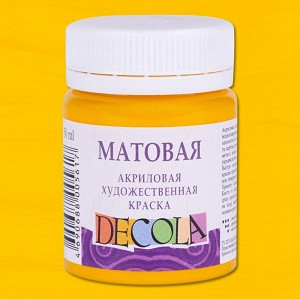 Желтая средняя акрил матовый Декола 50мл.