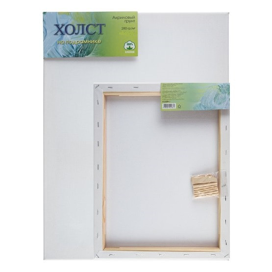 Холст на подрамнике серии Эконом ЗХК Невская Палитра  18x24см,100% хлопок,м/з, плотность 280г/м2