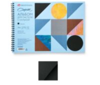 Альбом на спирали с бум.д/пастели "Сонет",270 г/м2,А4,калька,12 л,черный