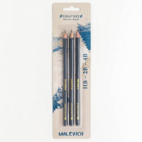 Набор чернографитных карандашей Малевичъ Graf'Art 3 шт
