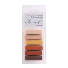 Набор пластики "Sonnet", "Кукольный", 6 цветов, 120 г