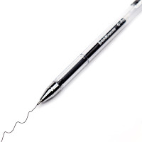 Ручка гелевая EK G-POINT черная, 0,38 мм, игольчатый наконечник