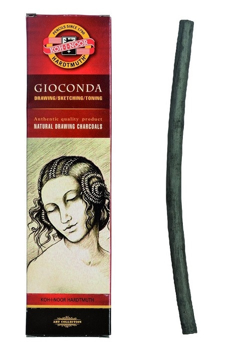 Уголь для рисования натуральный , L=150-170мм, D=6-7мм, 6шт/уп.