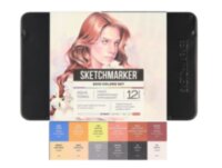 Набор акварельных карандашей Sketchmarker "Оттенки кожи", 12 цветов, жестяной пенал