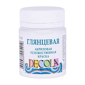 Белая акрил художественный глянцевый Декола 50 мл.
