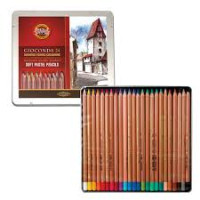 Набор цветных пастельных карандашей  Gioconda 24 цветов, в металлической коробке