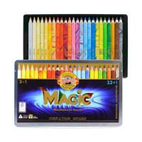 Набор цветных трехгранных карандашей Magic 24цв+блендер