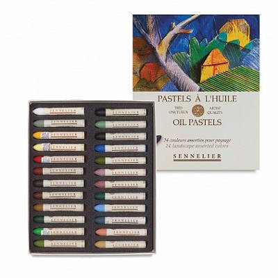 Набор масляной пастели стандарт Sennelier "Пейзаж", 24 цвета, в картонной коробке