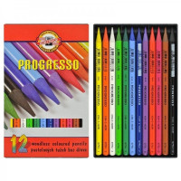 Набор цветных карандашей"Progresso"  в лаке , 12 цветов