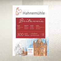 Hahnemuhle Альбом-склейка для акварели "Britannia", 300 г/м2, 24х32 см, 12 л, целлюлоза 100%, среднее зерно