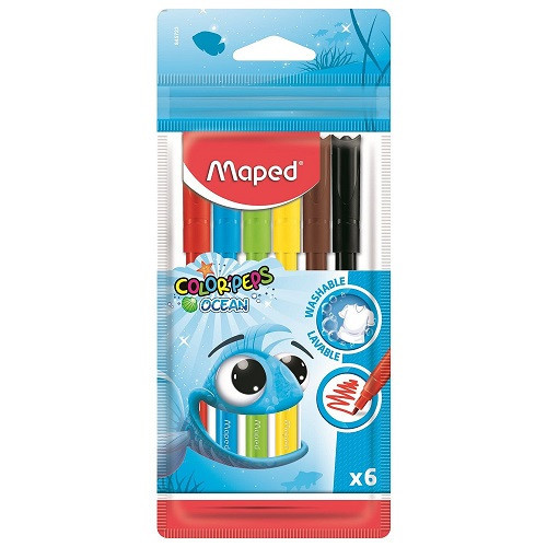 Фломастеры   6 цветов "Color peps ocean", суперсмываемые