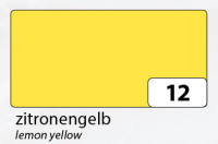 FOLIA Цветная бумага, 130 г/м2, 50х70 см, желтый лимонный