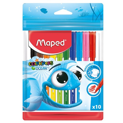 Фломастеры  10 цветов "Color peps ocean", суперсмываемые