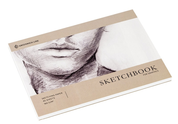 Скетчбук для графики и эскизов Greenwich Line "Graphics. Outlines", А4