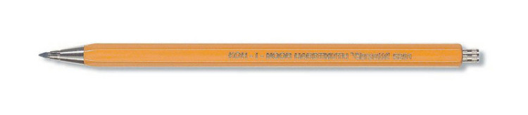 KOH-I-NOOR 5201 Цанговый карандаш с точилкой, металл/пластмасса, L=120 мм, D=2 мм